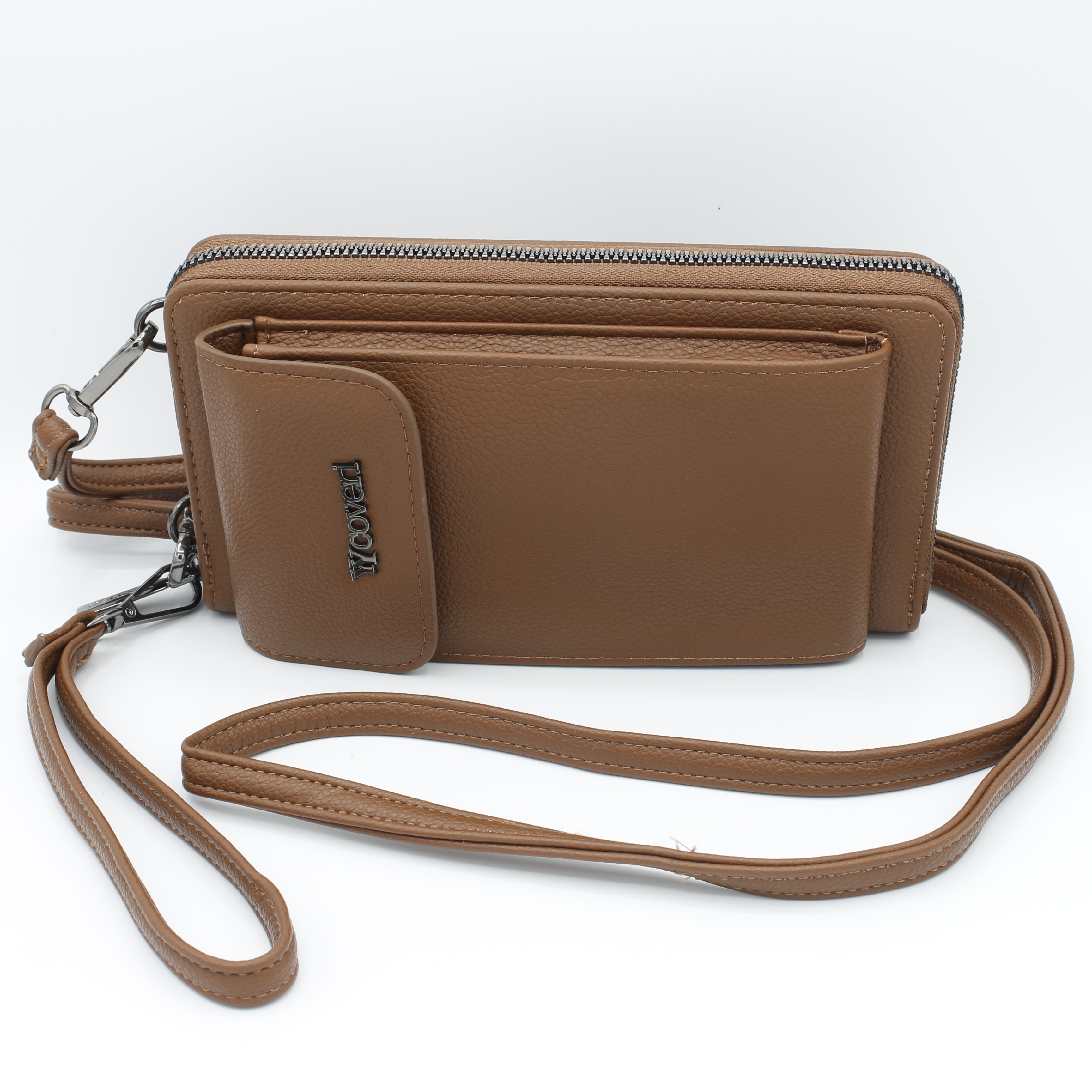 Mini Borsa A Tracolla Donna In Maglia Marrone Con Motivo Orso - Porta Cellulare, Piccola E Leggera (18x12 Cm), Ideale Per Viaggi E Shopping