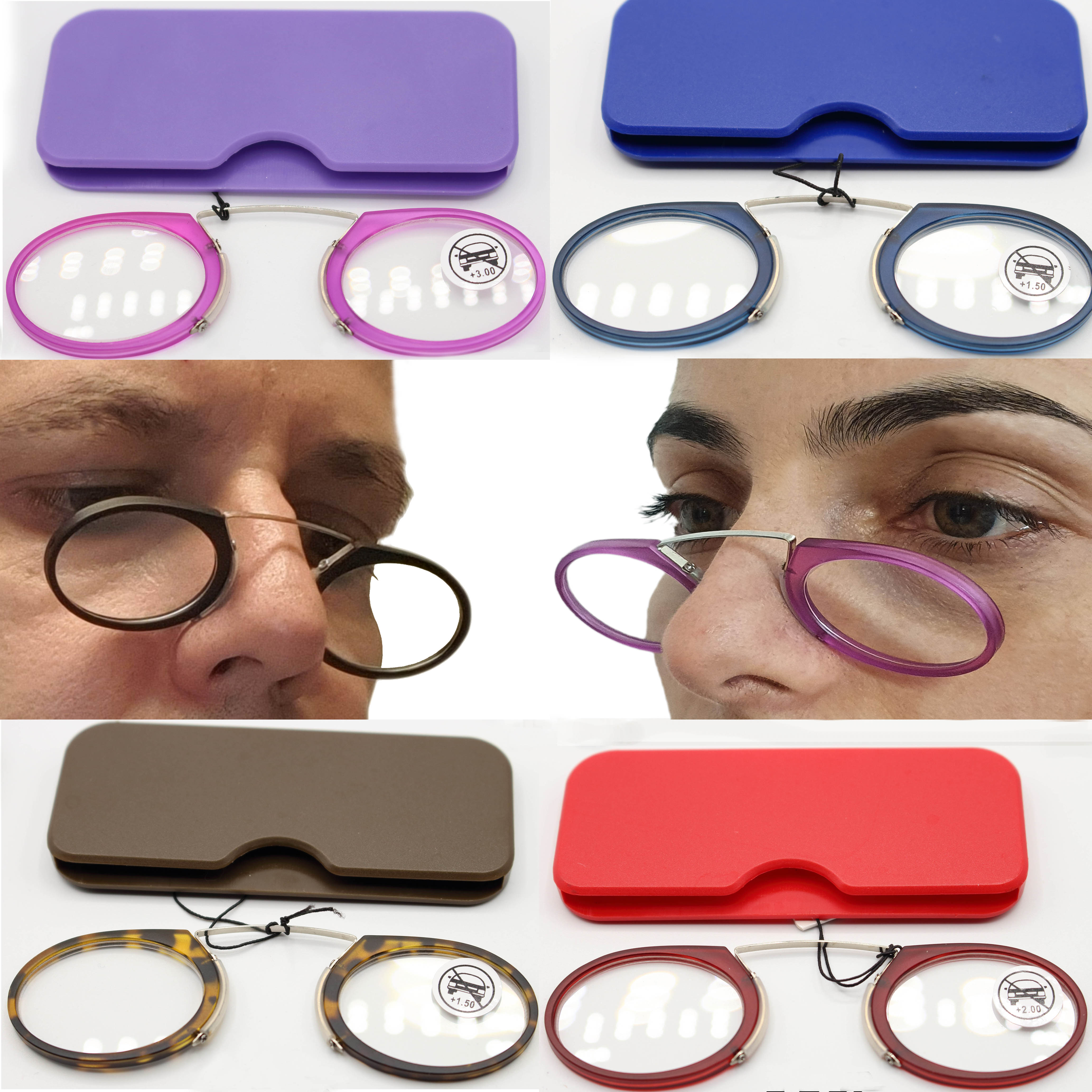 occhiali da lettura vista tondi senza montatura piccoli